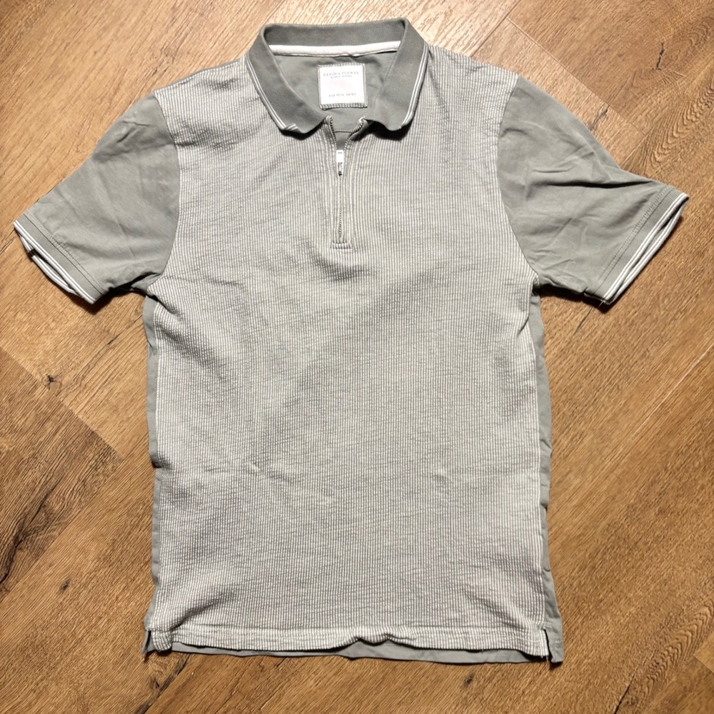 Denim & Flowers Ricky Singh Sage Striped Polo Youth‎ Boys Cotton Blend 13/14
